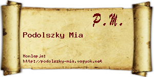 Podolszky Mia névjegykártya